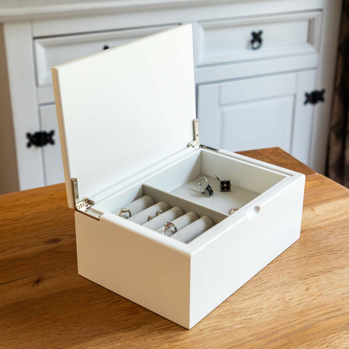 Personalised Jewellery Box With Lift Out Tray