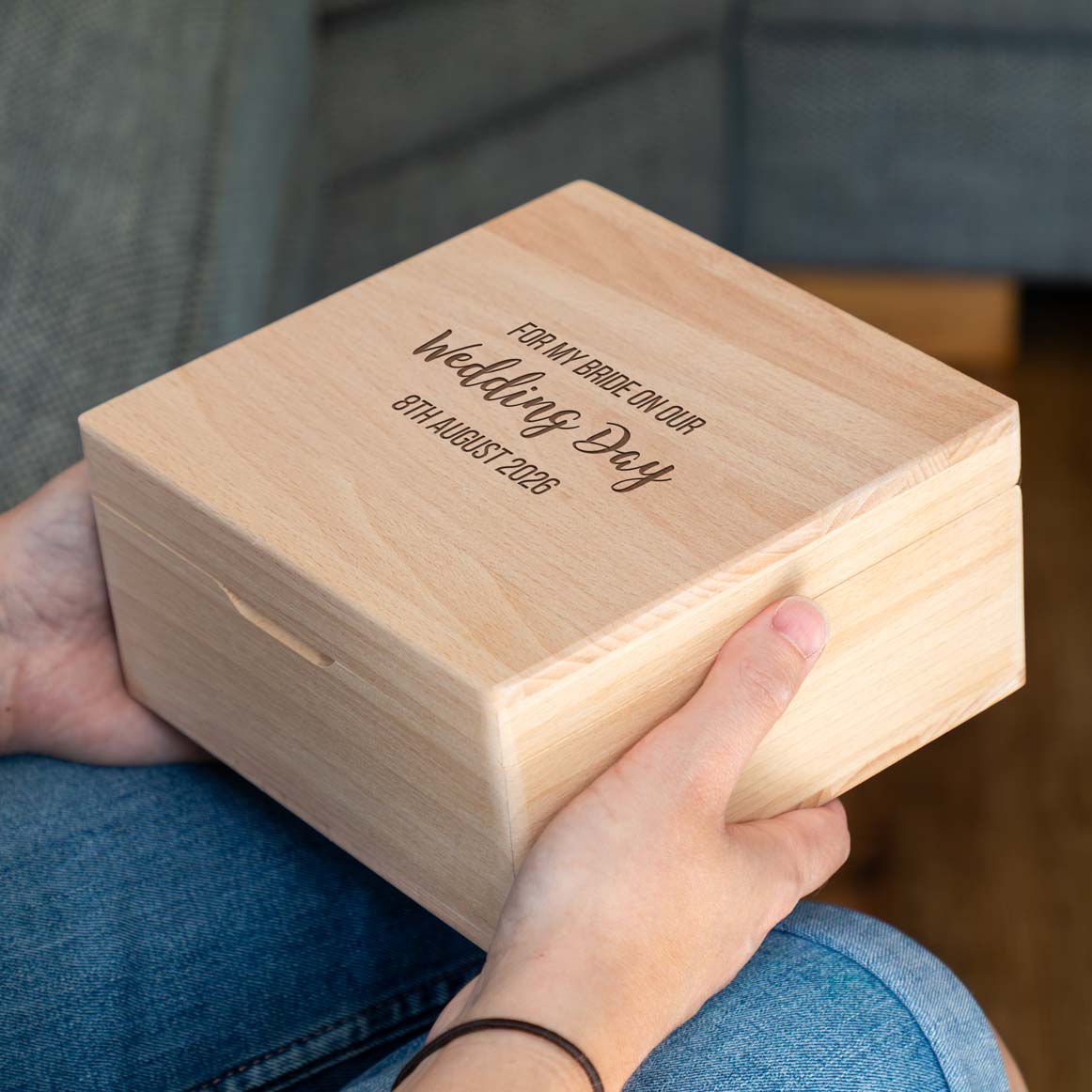 Personalised For My Bride or Groom On Our Wedding Day Keepsake Box Gift