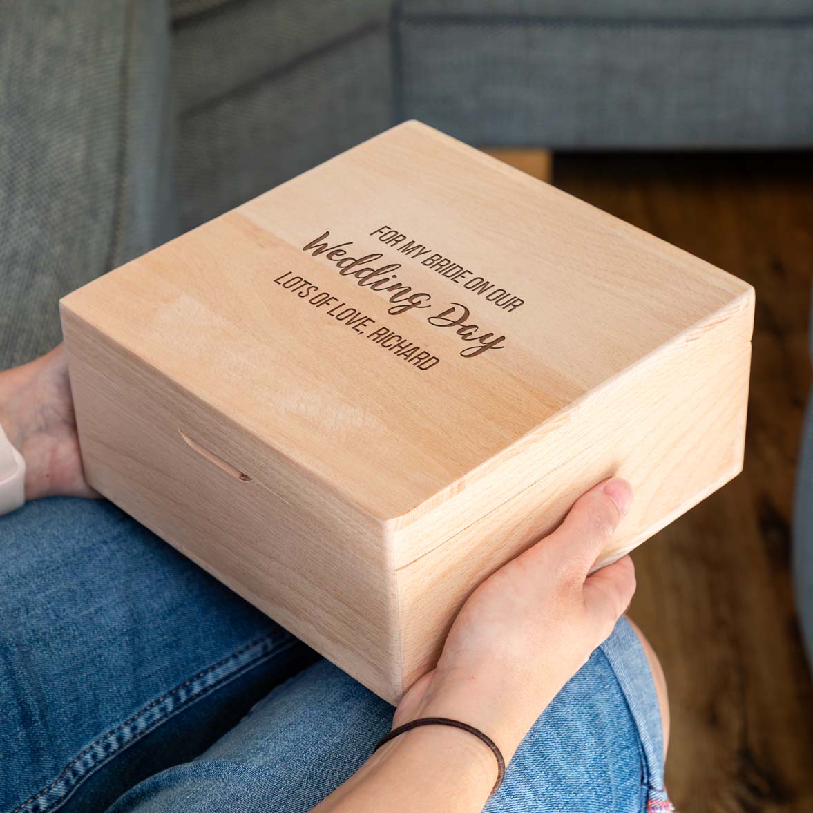 Personalised For My Bride or Groom On Our Wedding Day Keepsake Box Gift