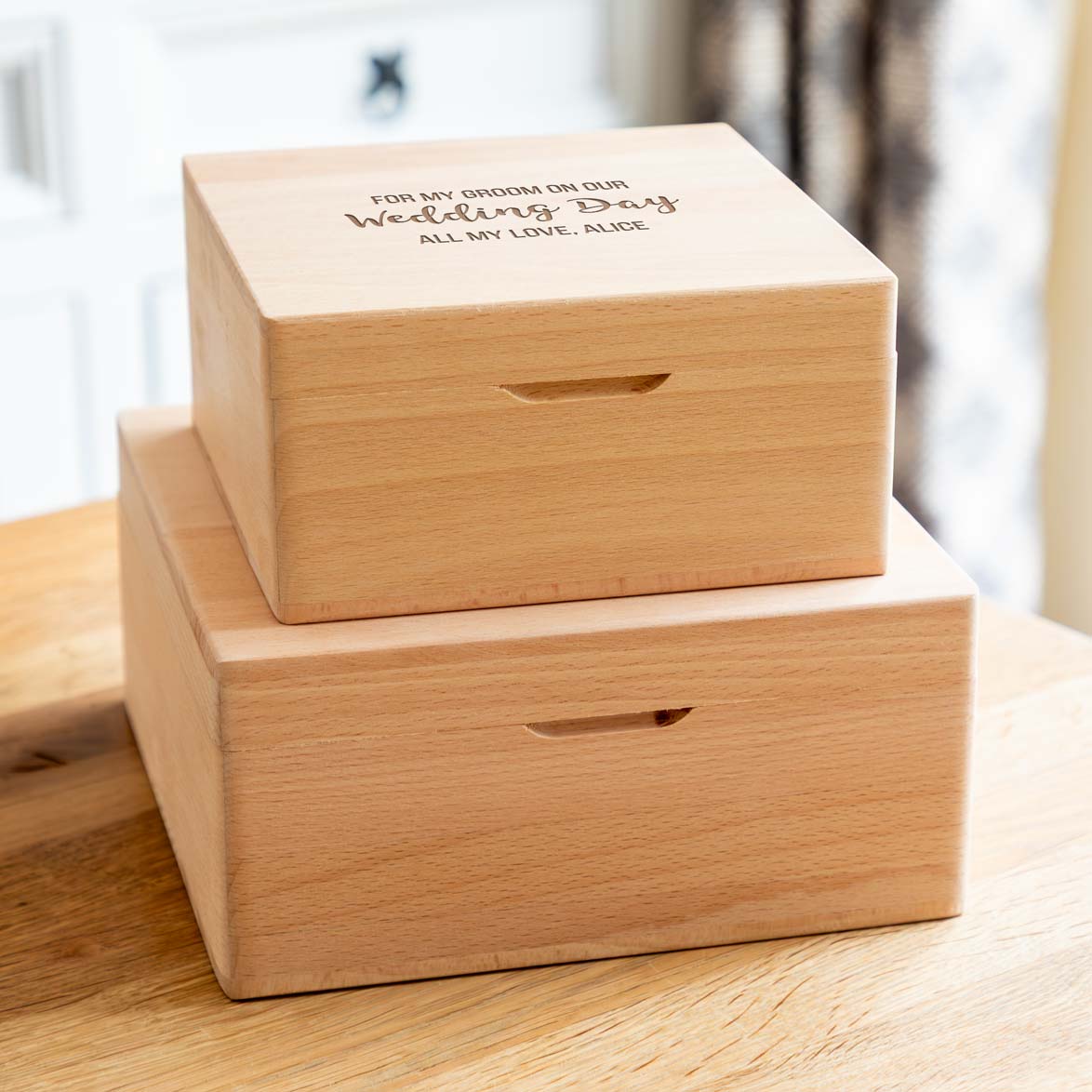 Personalised For My Bride or Groom On Our Wedding Day Keepsake Box Gift