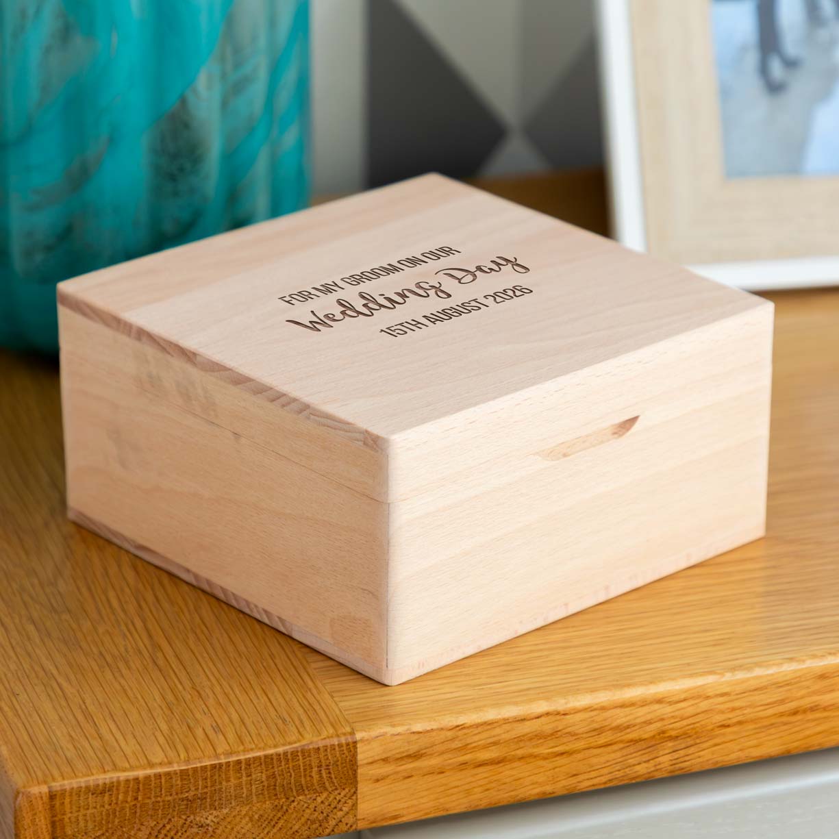 Personalised For My Bride or Groom On Our Wedding Day Keepsake Box Gift