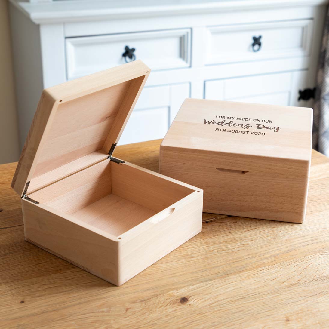 Personalised For My Bride or Groom On Our Wedding Day Keepsake Box Gift