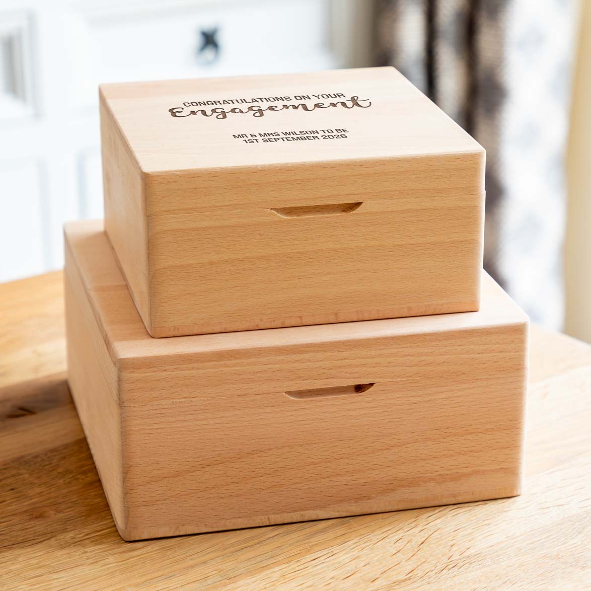 Personalised Congratulations On Your Engagement Gift Keepsake Box