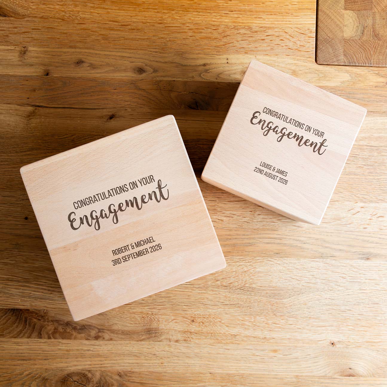 Personalised Congratulations On Your Engagement Gift Keepsake Box