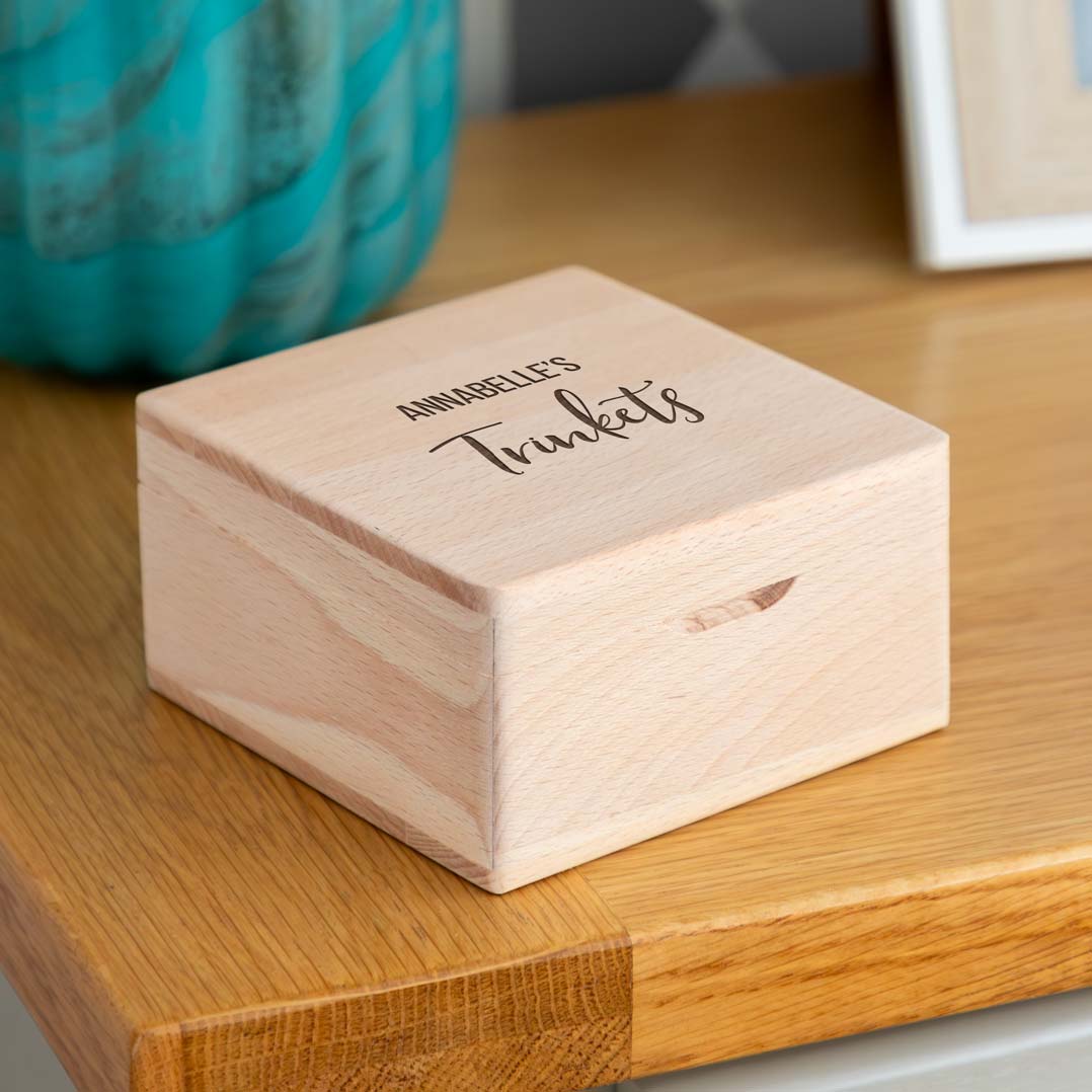 Personalised Small Trinket Jewellery Box Gift For Her
