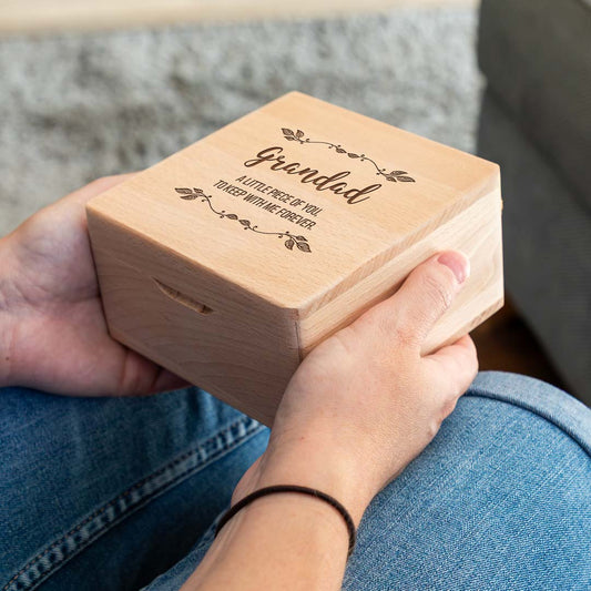 Personalised Memorial Ashes Urn Small Square Keepsake Box 12cm x 12cm