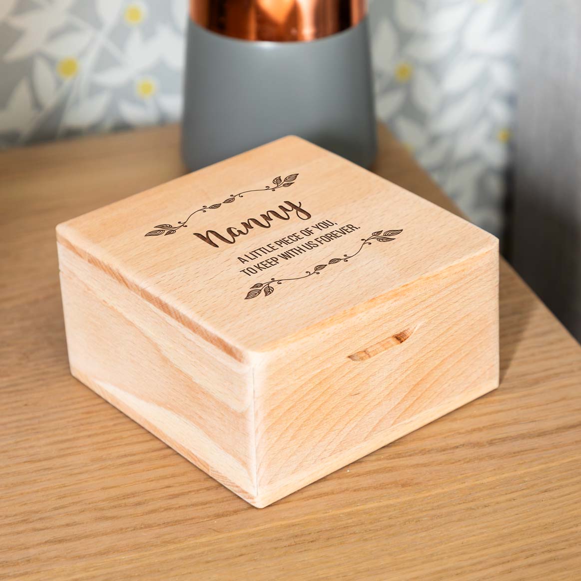 Personalised Memorial Ashes Urn Small Square Keepsake Box 12cm x 12cm