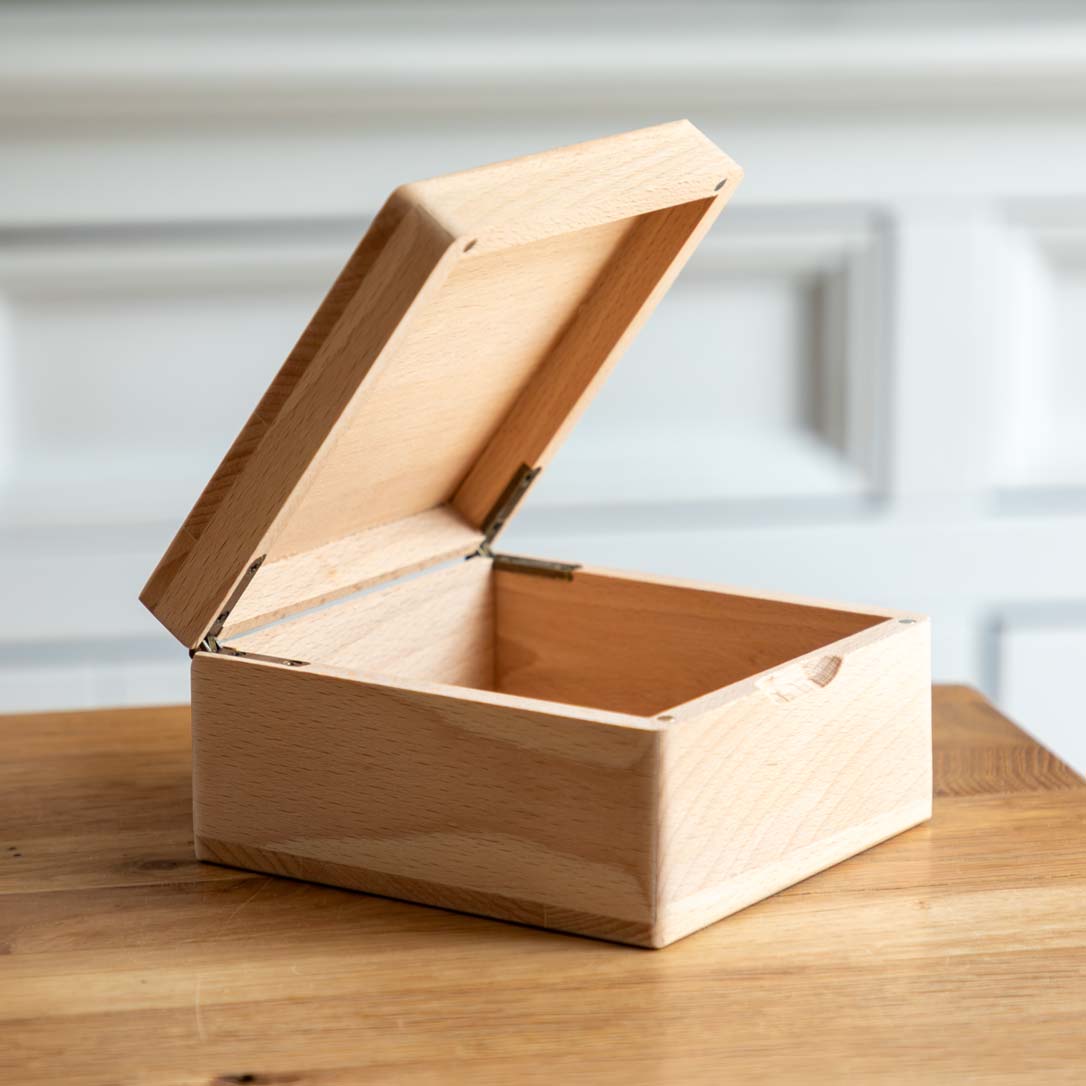 Personalised First Curl Small Keepsake Box 12cm x 12cm New Baby Gift
