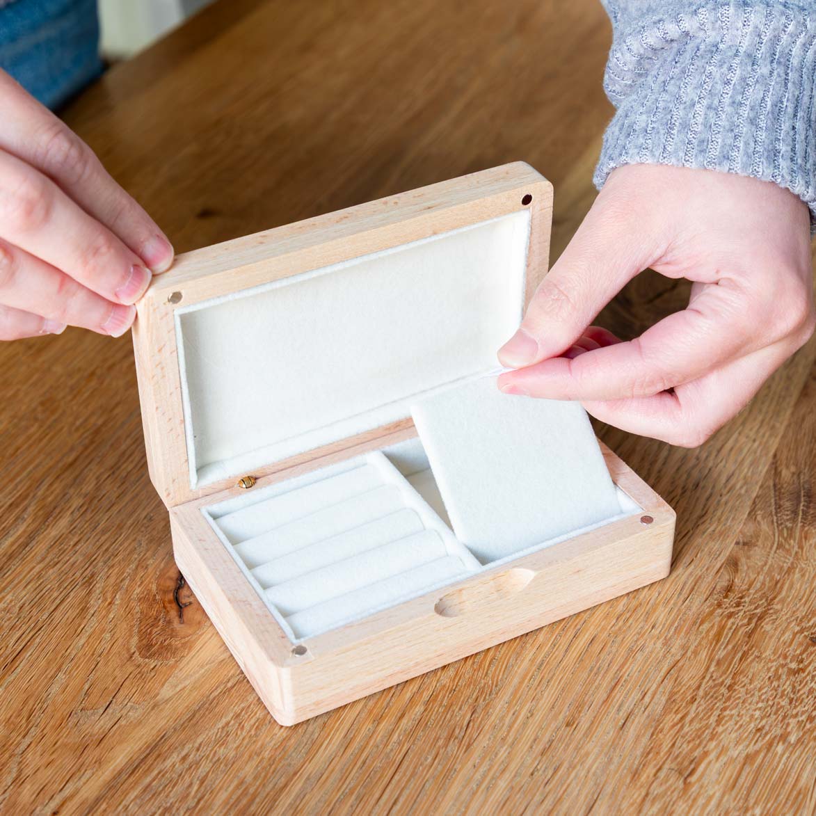Personalised Small Rectangular Jewellery Box 13cm x 8cm