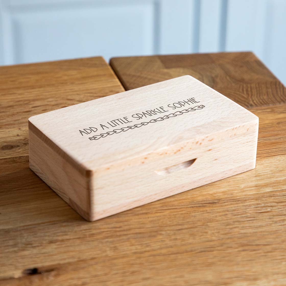 Personalised Small Rectangular Jewellery Box 13cm x 8cm