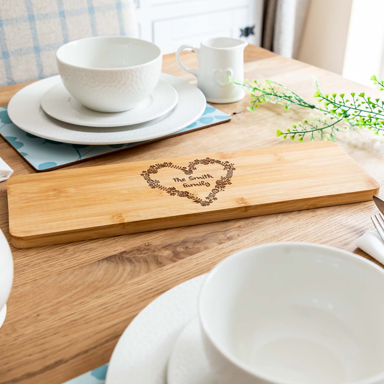 Personalised Wedding Gift Bamboo Serving Board