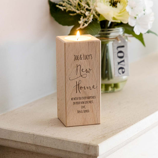 Personalised New Home Gift Candle Holder