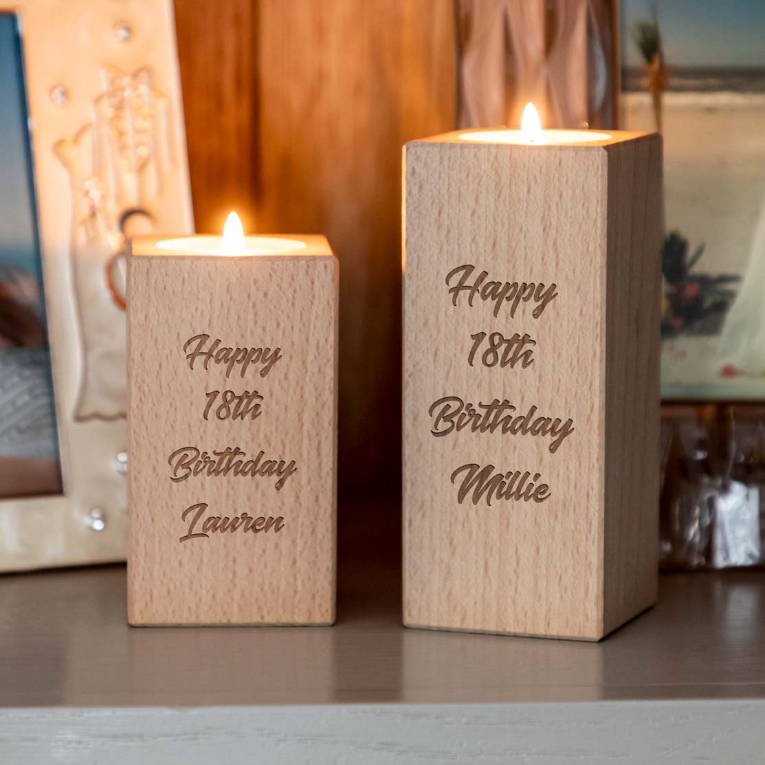 Personalised Happy 18th Birthday Candle Holder Gift