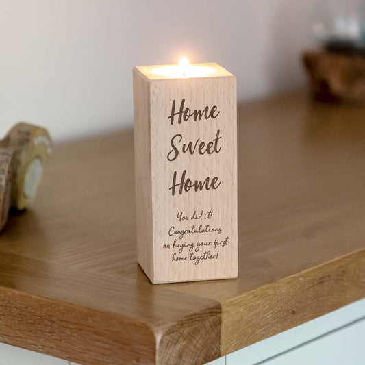 Personalised Home Sweet Home Candle Holder