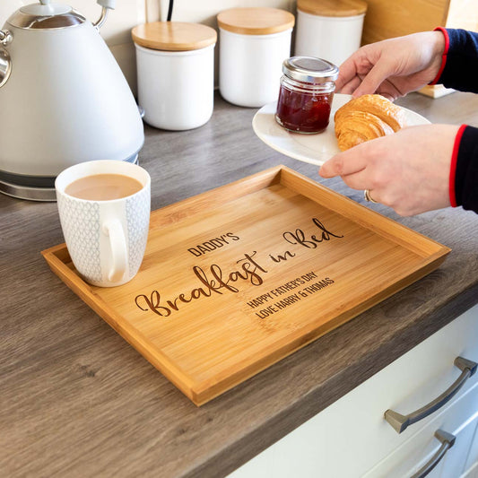 Personalised Breakfast In Bed Serving Tray