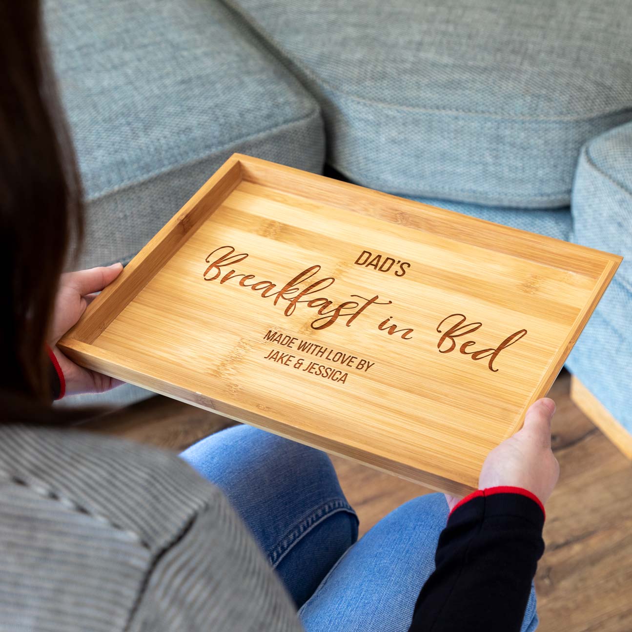 Personalised Breakfast In Bed Serving Tray