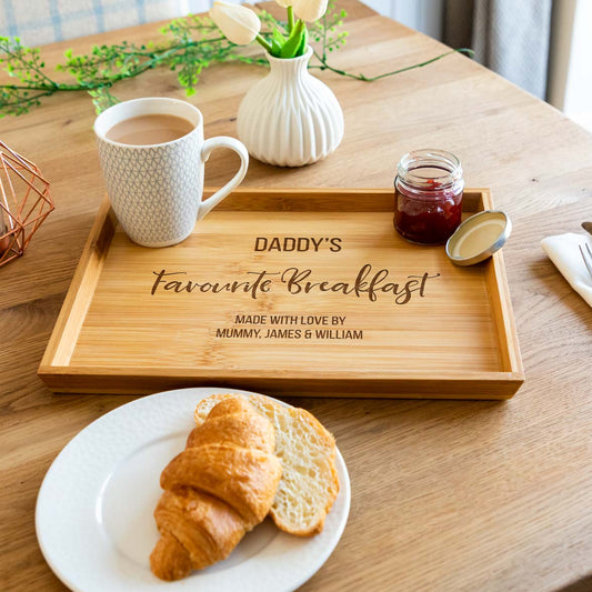 Personalised Favourite Breakfast Serving Tray