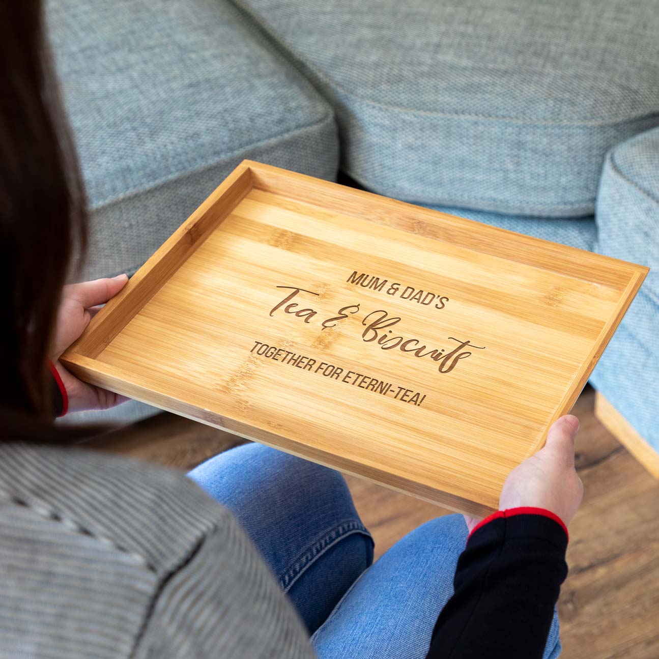 Personalised Tea and Biscuits Serving Tray