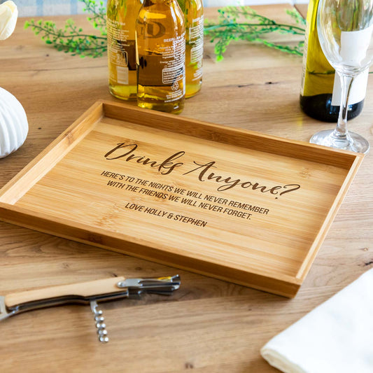 Personalised Drinks Anyone Serving Tray