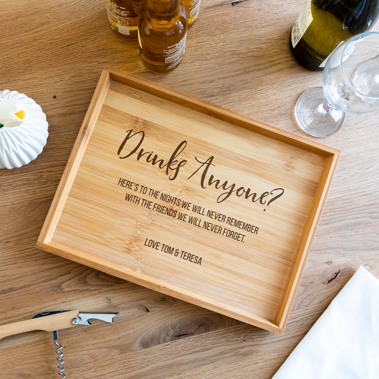 Personalised Drinks Anyone Serving Tray