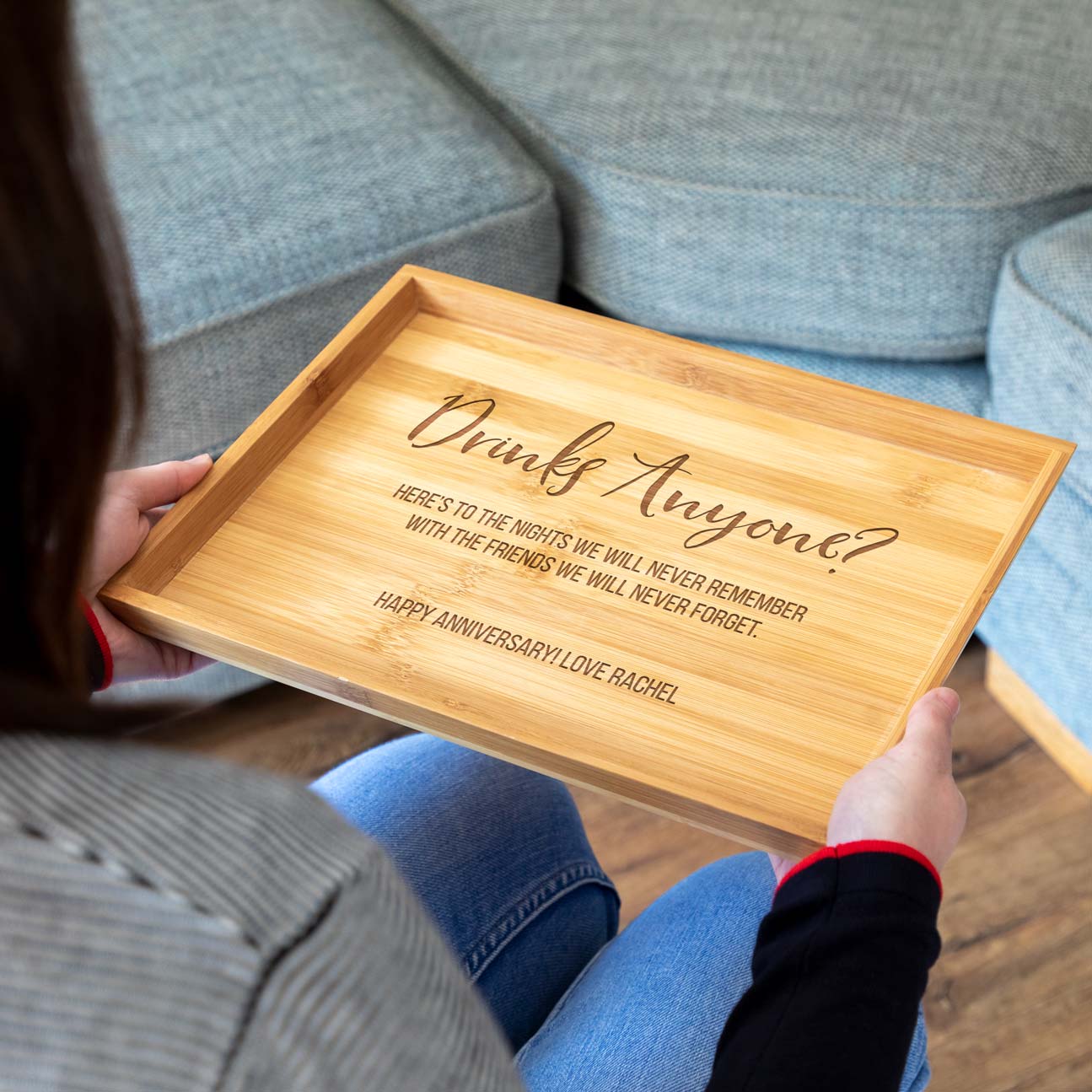 Personalised Drinks Anyone Serving Tray