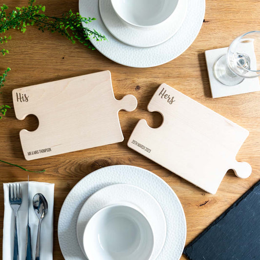 Personalised His and Hers Serving Boards Wedding Gift