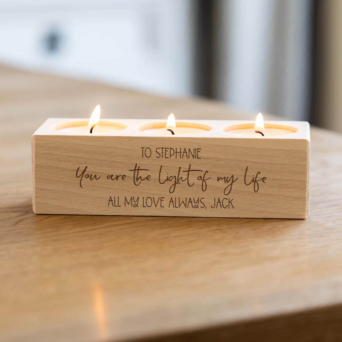 Personalised Candle Holder Gift Light Of My Life