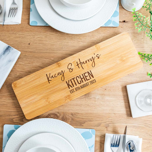 Personalised Kitchen Bamboo Serving Board