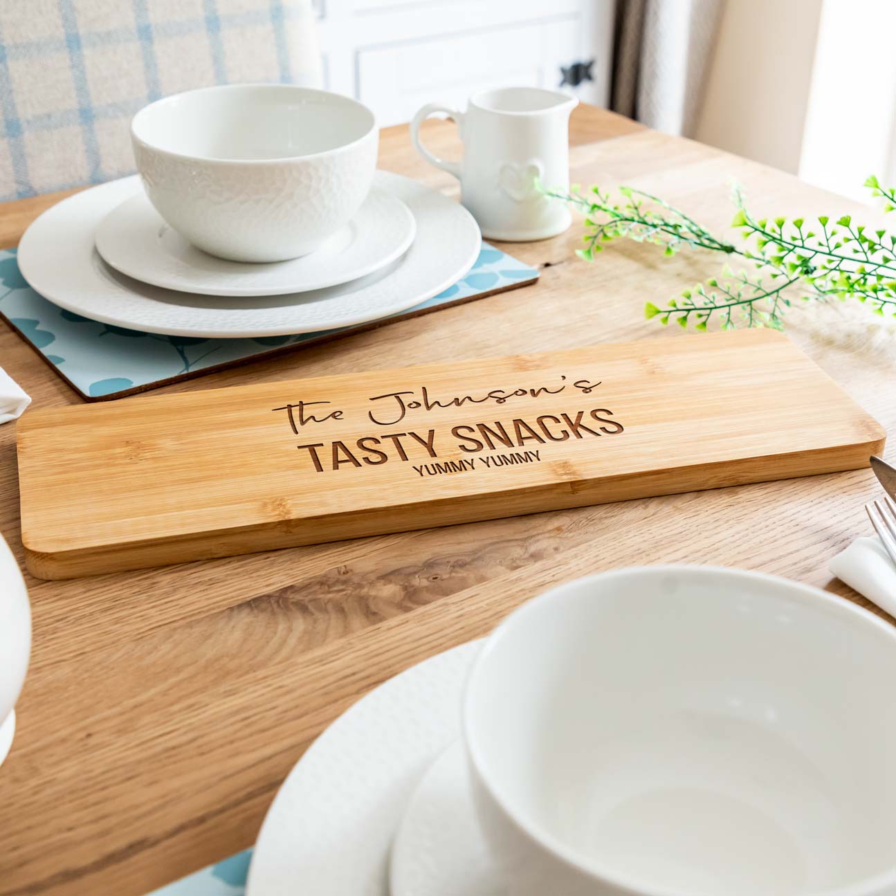 Personalised Kitchen Bamboo Serving Board