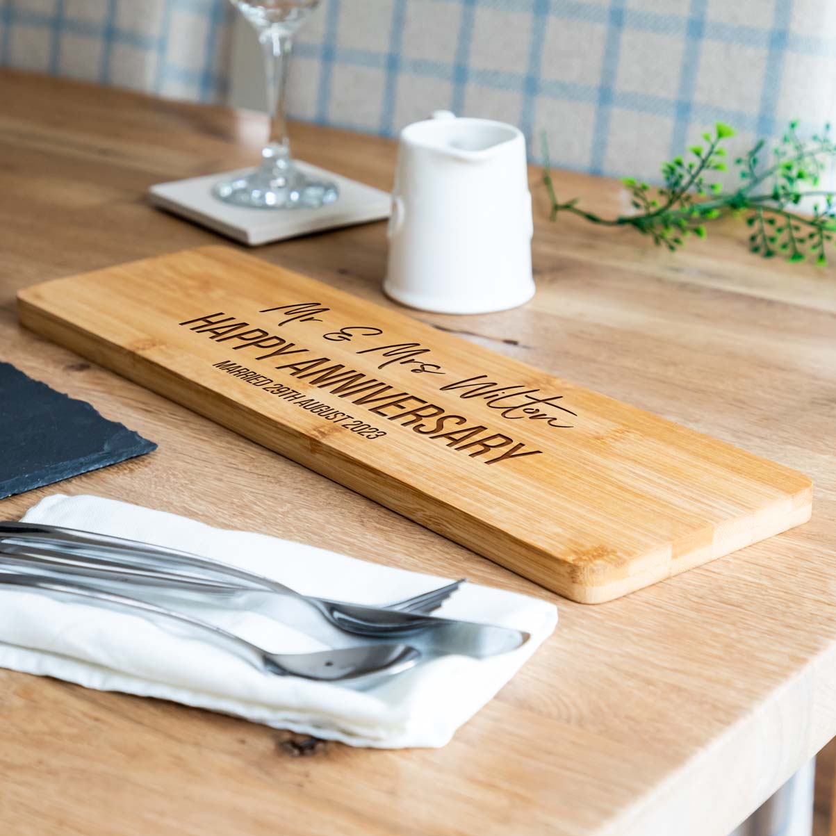 Personalised Kitchen Bamboo Serving Board