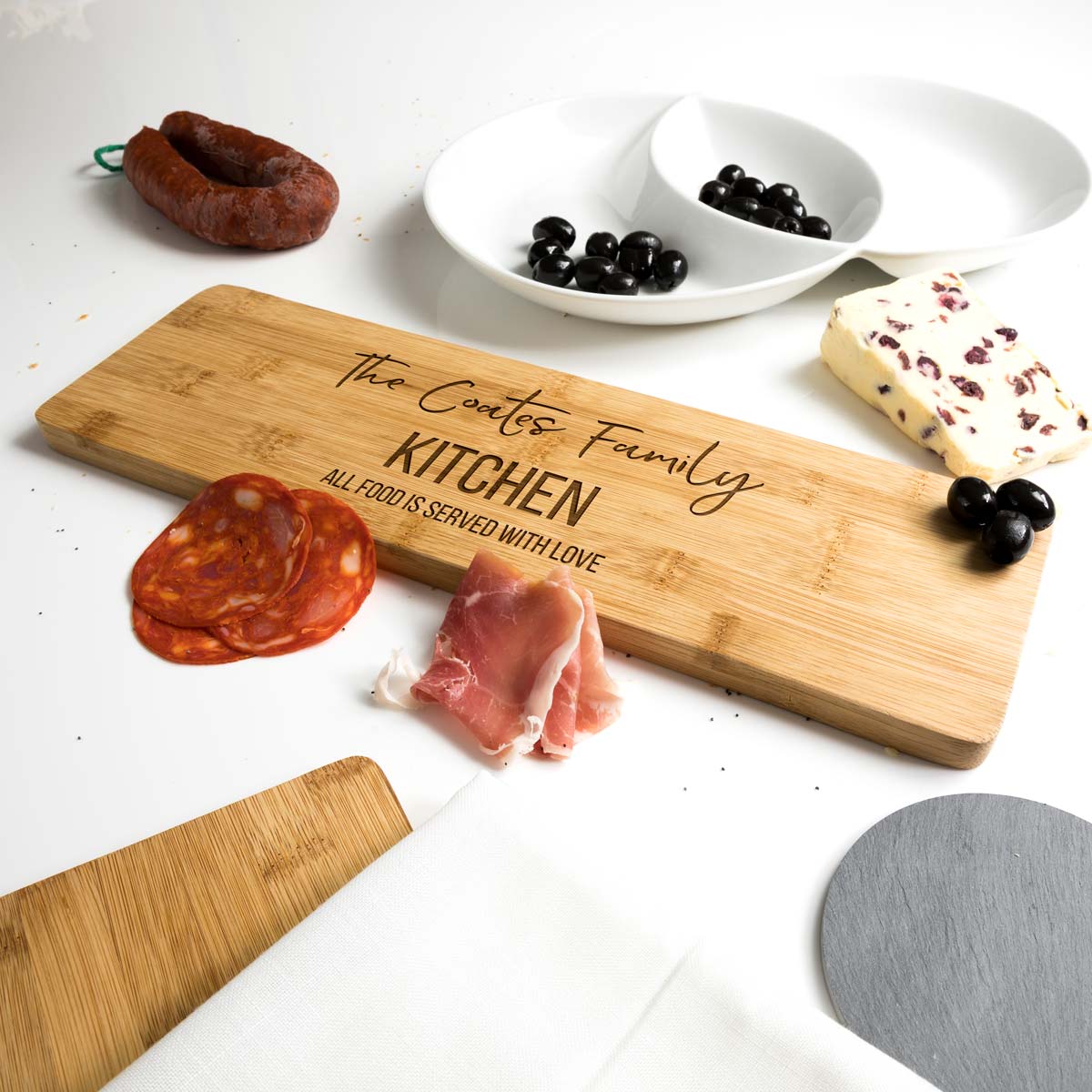 Personalised Kitchen Bamboo Serving Board