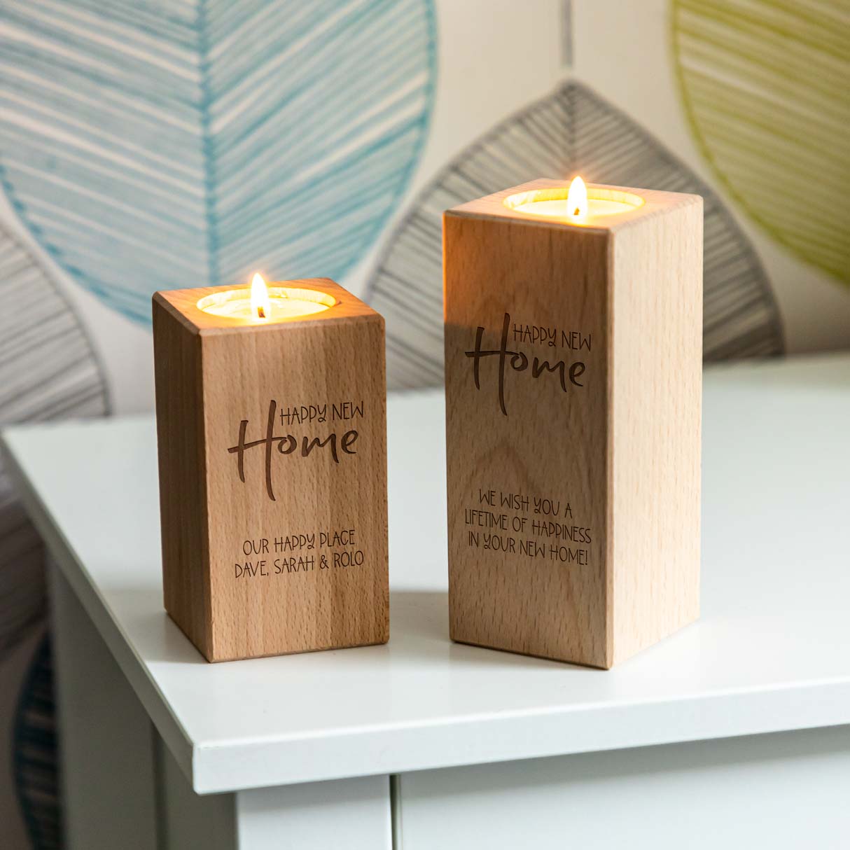 Personalised Happy New Home Gift Candle Holder