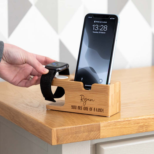 Personalised You Are One Of A Kind Apple Charging Station