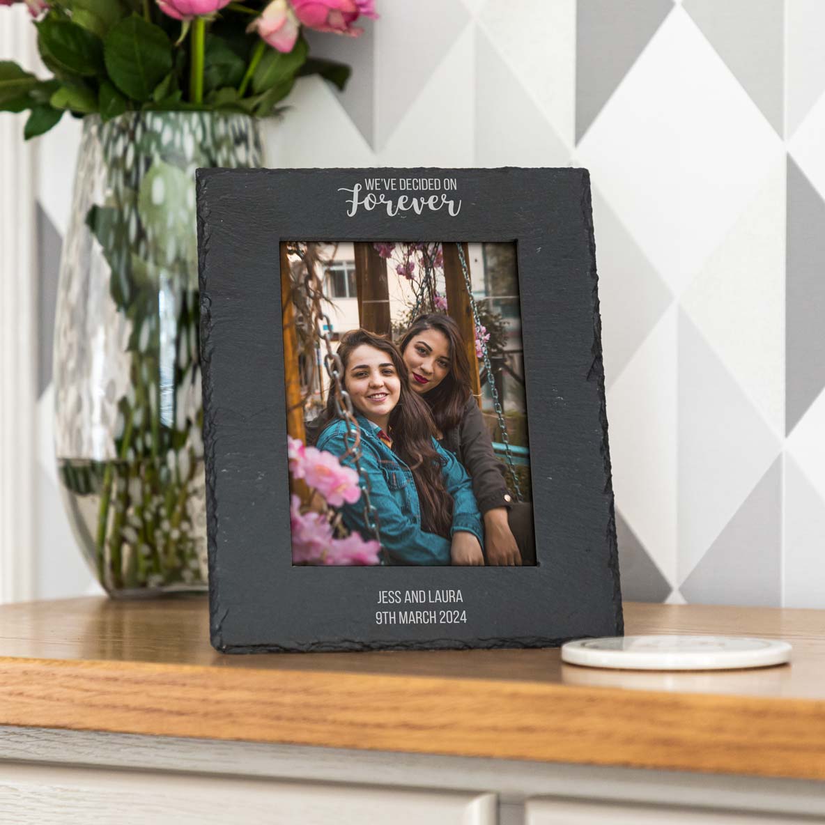 Personalised We've Decided on Forever Engagement Photo Frame