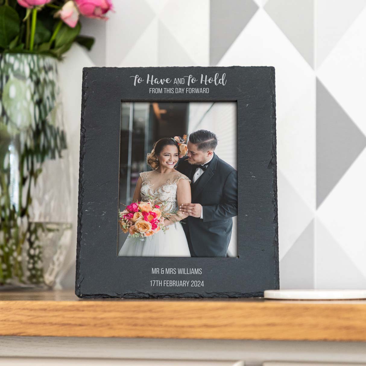 Personalised To Have and To Hold Wedding Photo Frame