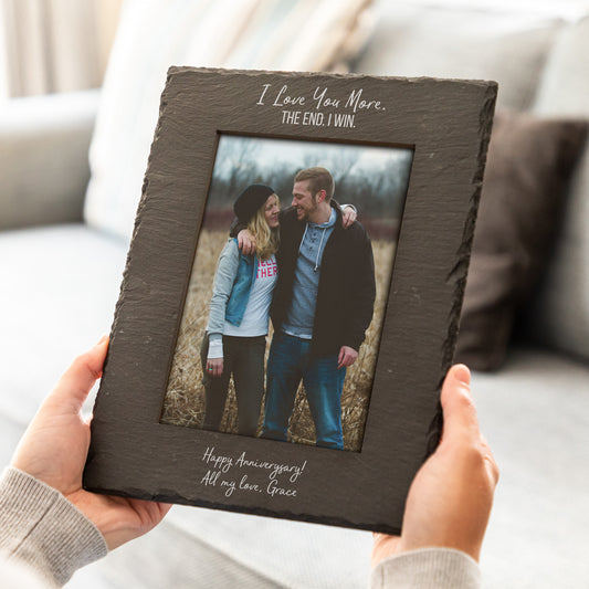 Personalised I Love You More The End I Win Photo Frame