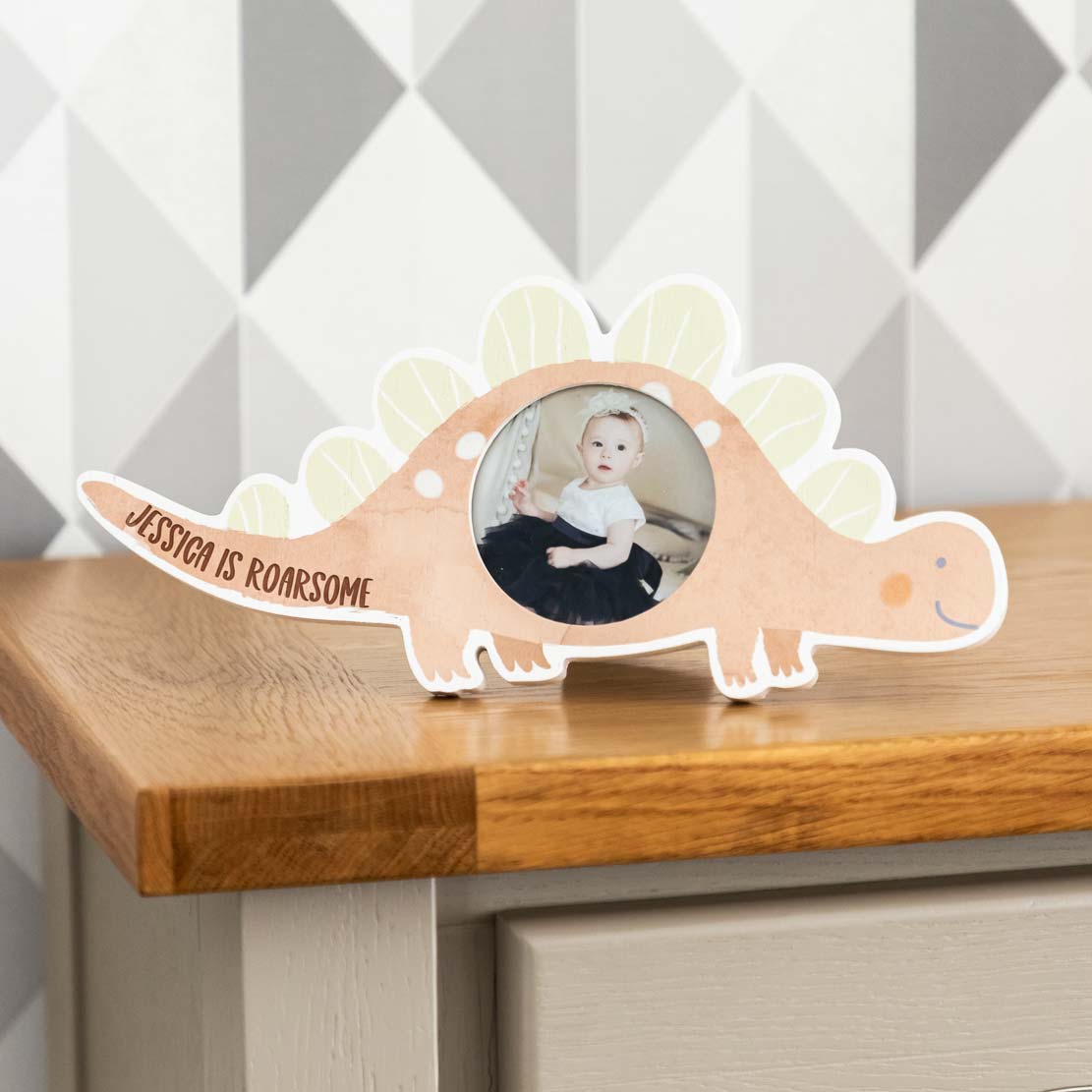 Personalised Roarsome Dinosaur Photo Frame Gift