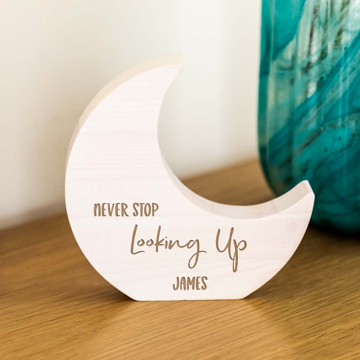 Personalised Never Stop Looking Up Moon New Baby Gift