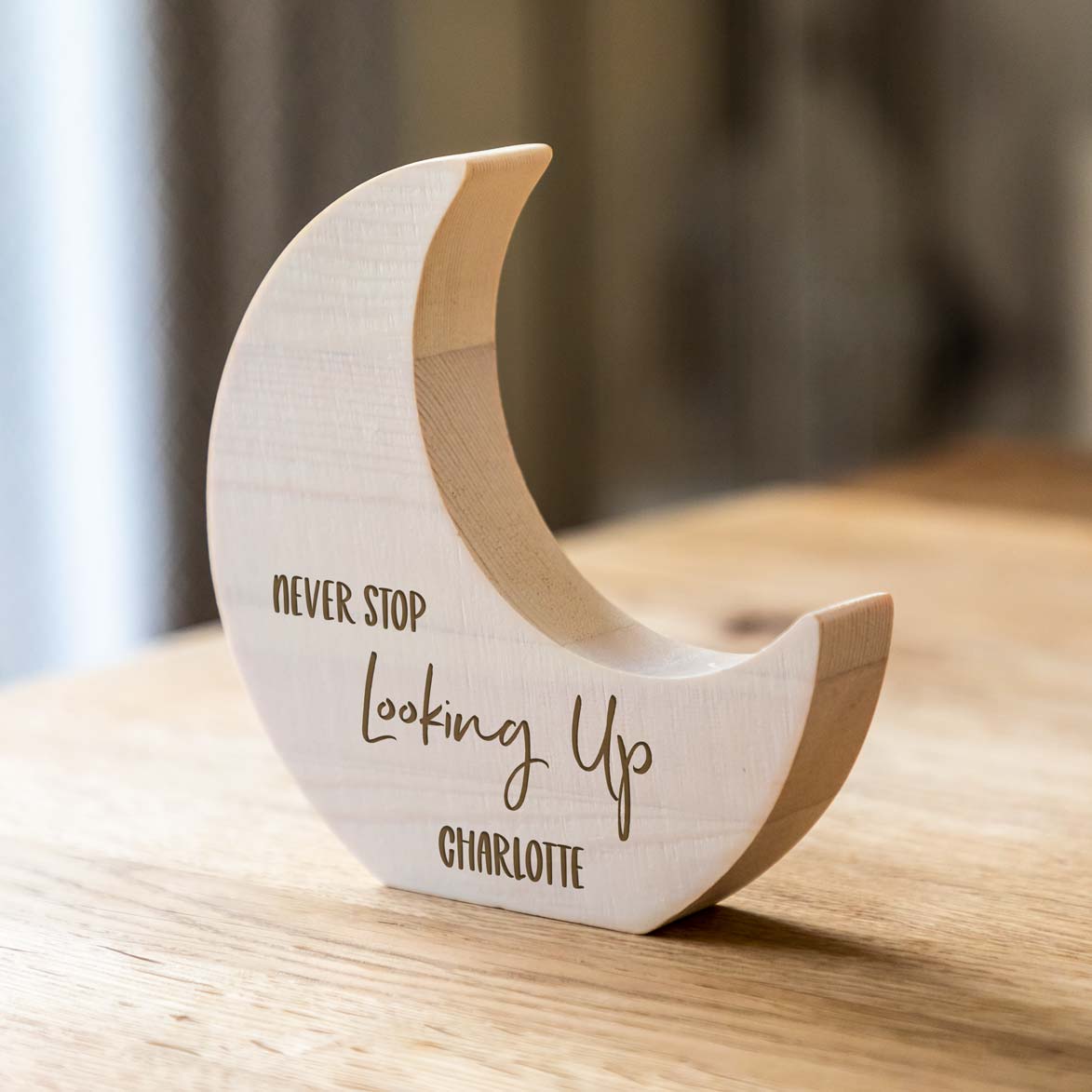 Personalised Never Stop Looking Up Moon New Baby Gift