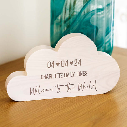 Personalised Welcome To The World Wood Cloud