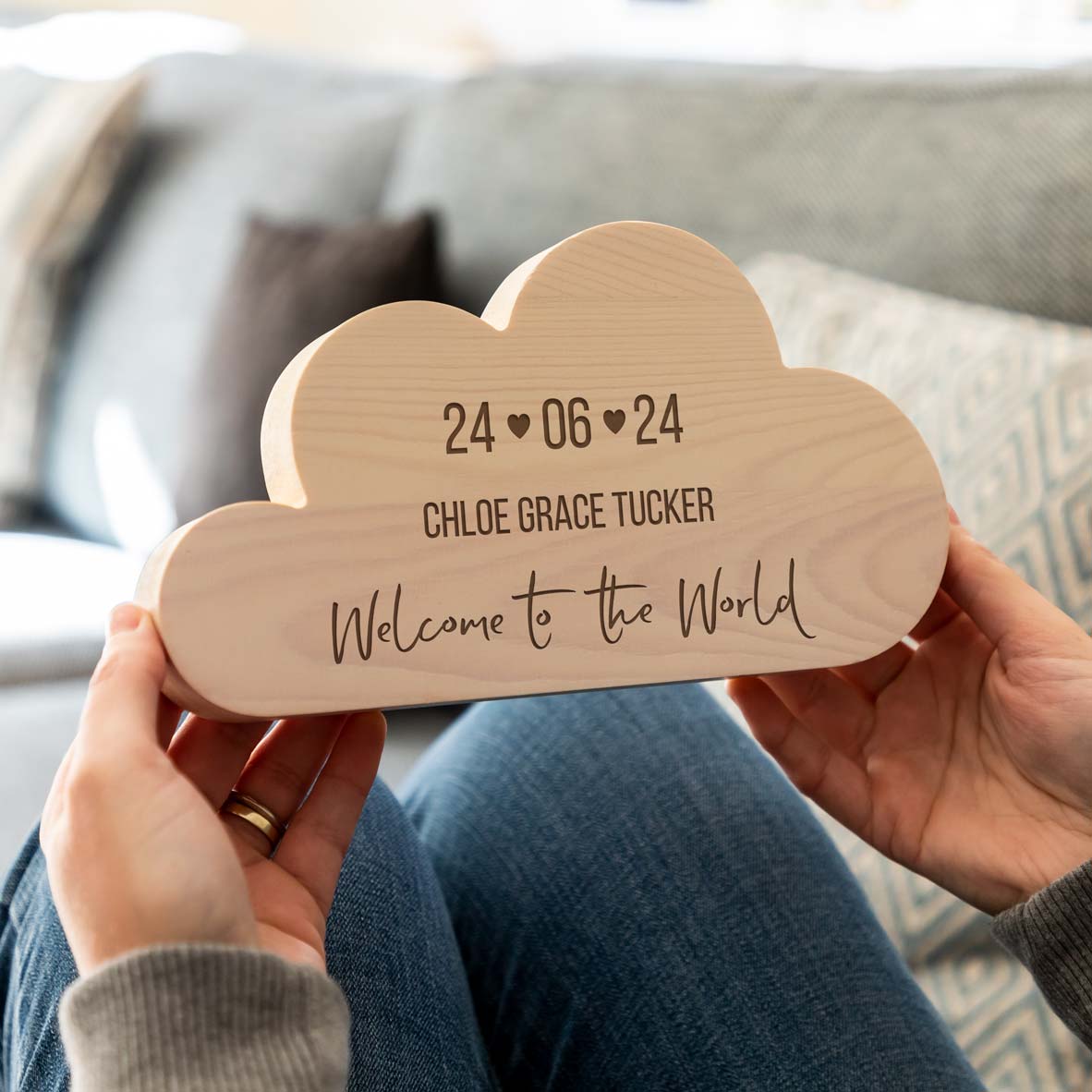 Personalised Welcome To The World Wood Cloud