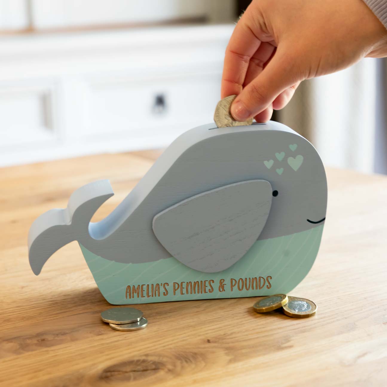 Personalised Whale Money Box Gift