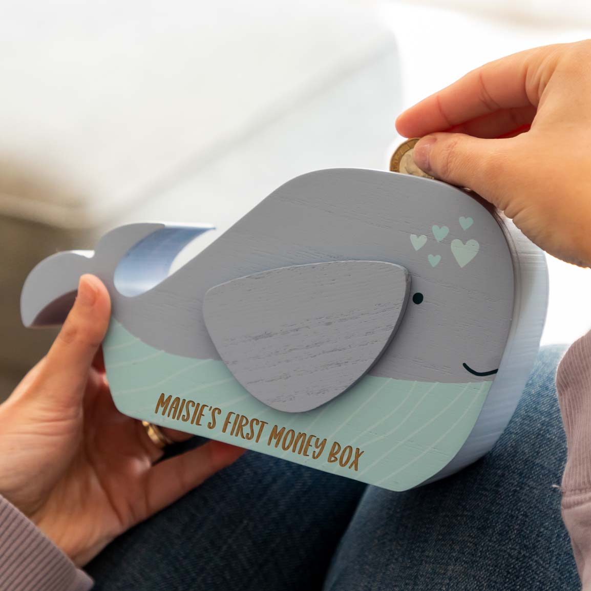 Personalised Whale Money Box Gift