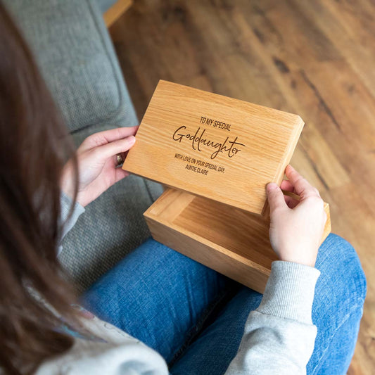 Personalised Keepsake Box Gift For Goddaughter or Godson