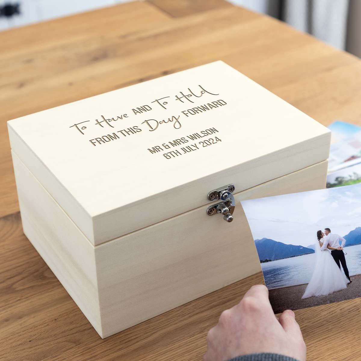 Personalised To Have and To Hold Wedding Keepsake Box