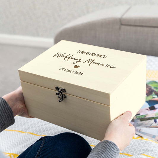 Personalised Wedding Memories Keepsake Box Gift