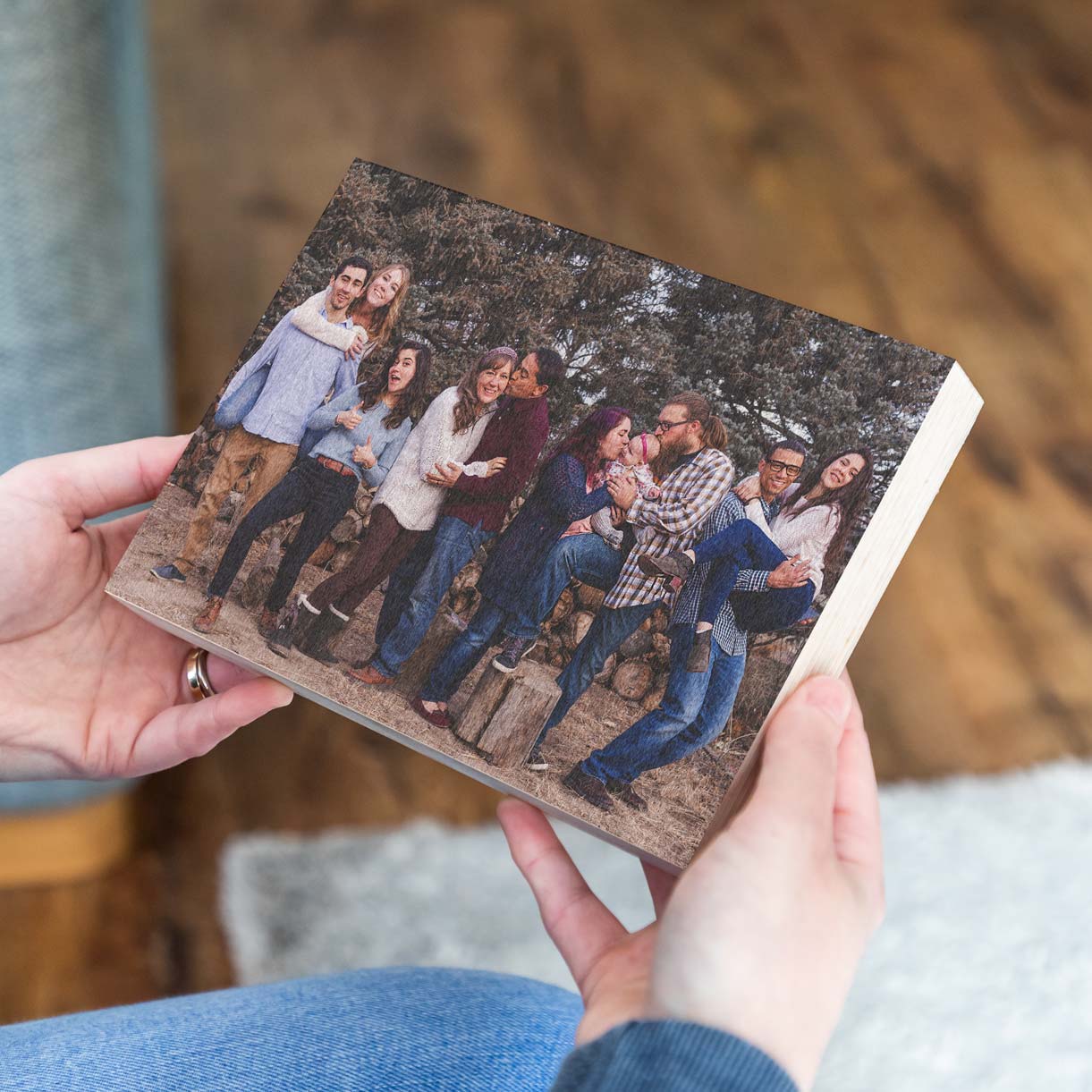 Personalised Wood Photo Block