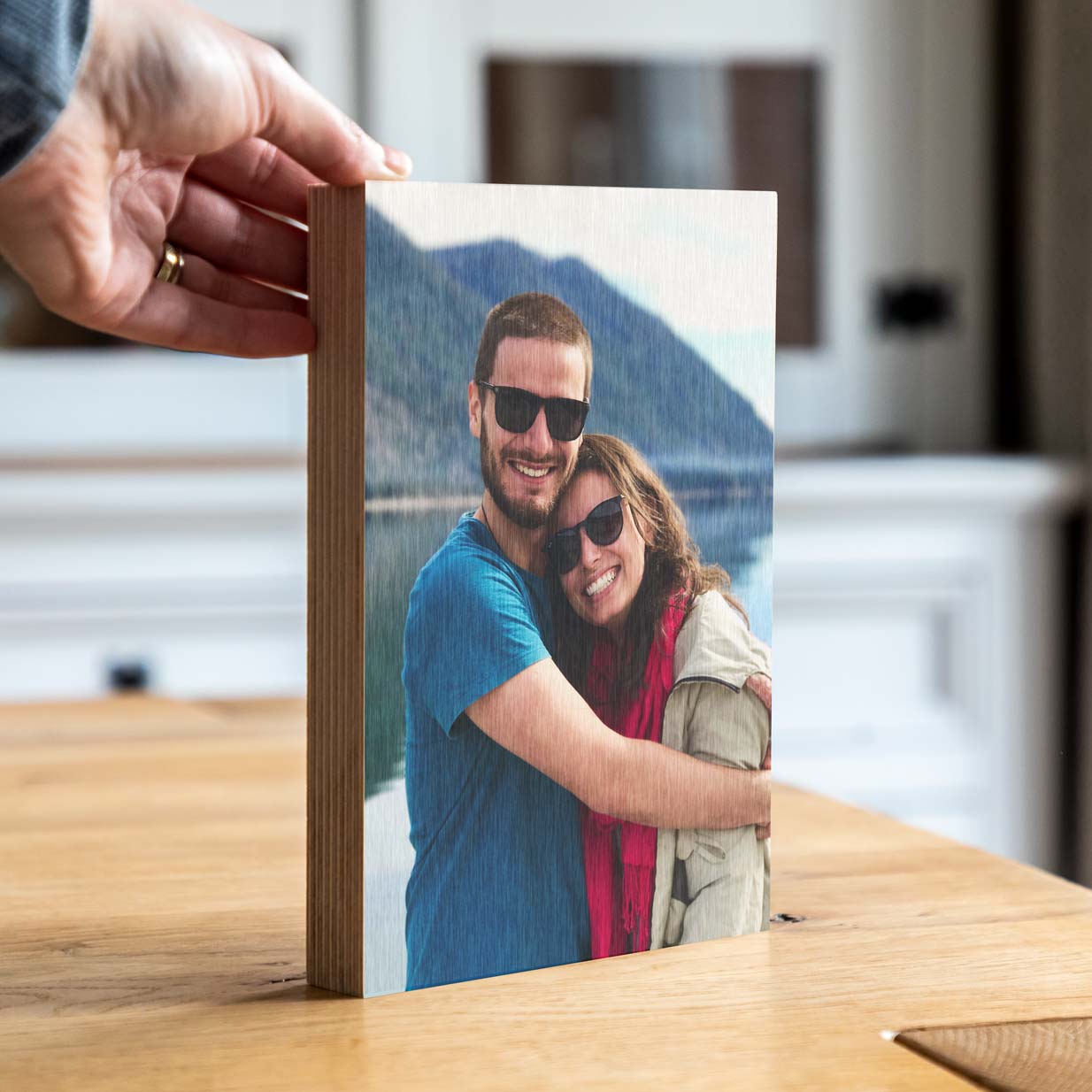 Personalised Wood Photo Block