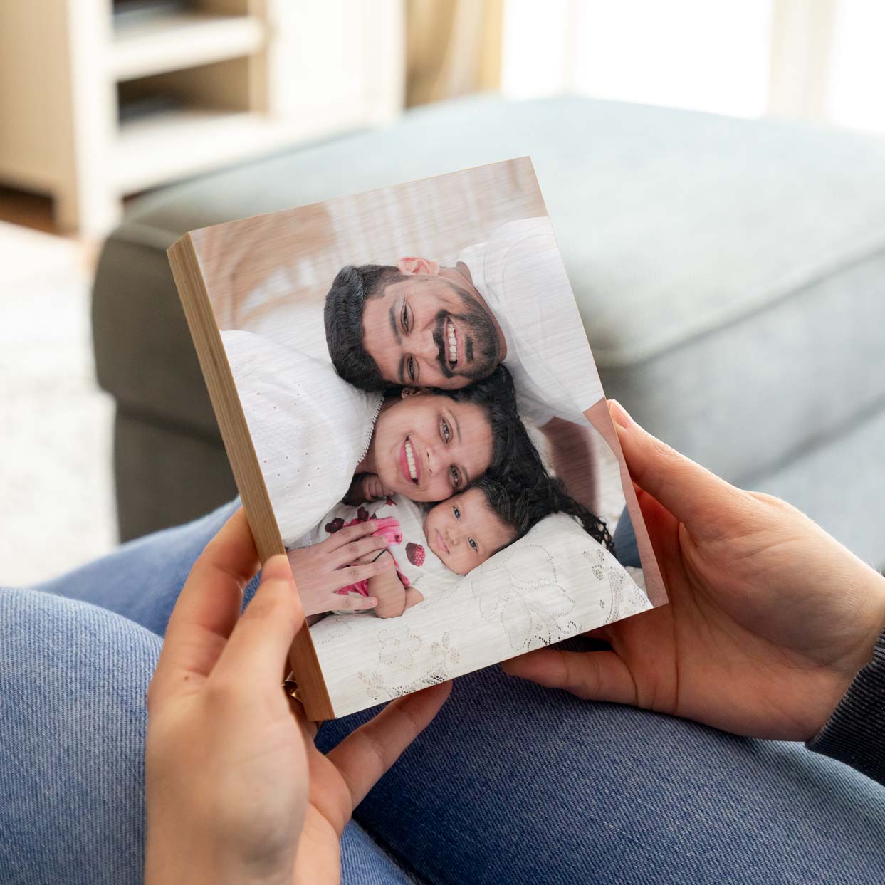 Personalised Wood Photo Block