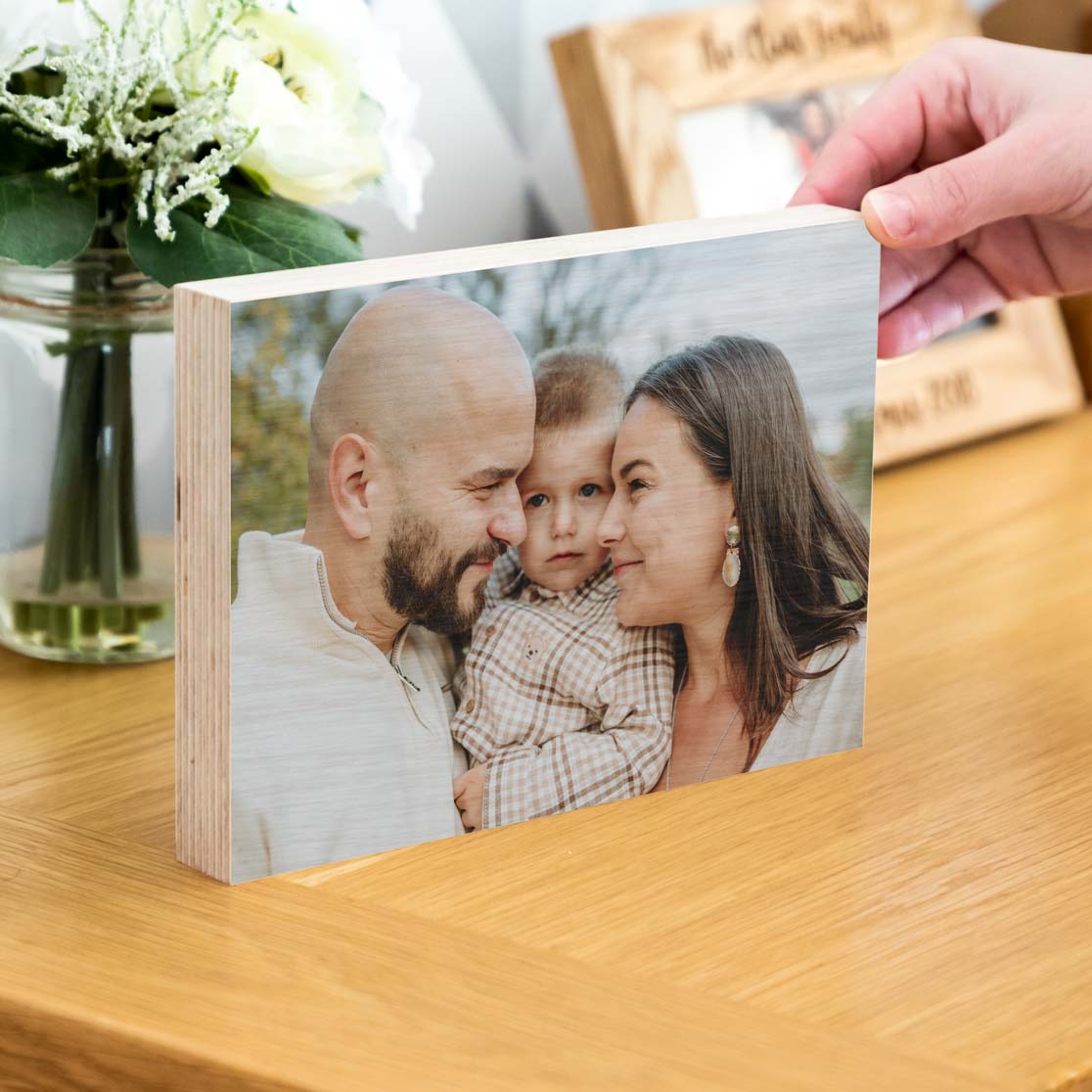 Personalised Wood Photo Block